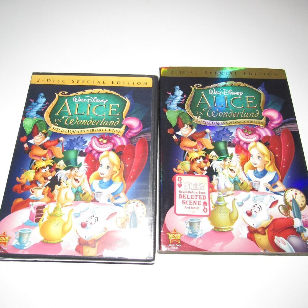 Disney “Alice in Wonderland” 2-Disc Special Un-Anniversary Edition DVD Set –Rare